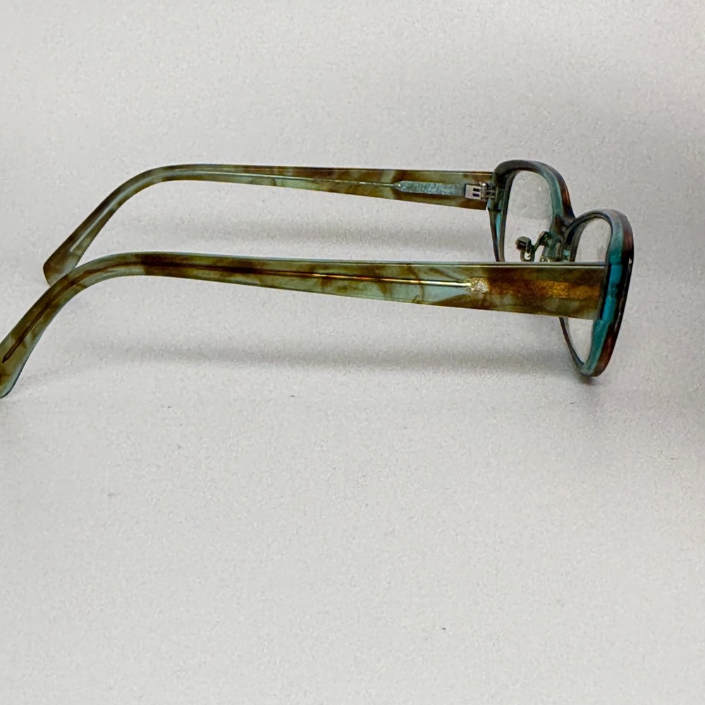 Bevel 3696 Ma-E-Gye Eyeglasses Brown Teal Tortoise Rectangular Frames  50-17 - Picture 4 of 7